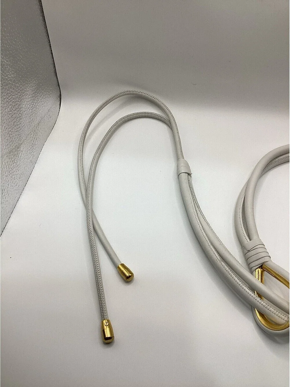 Genuine Leather Belt Knotted Gold Buckle Vintage Dress Women's Waist Belts